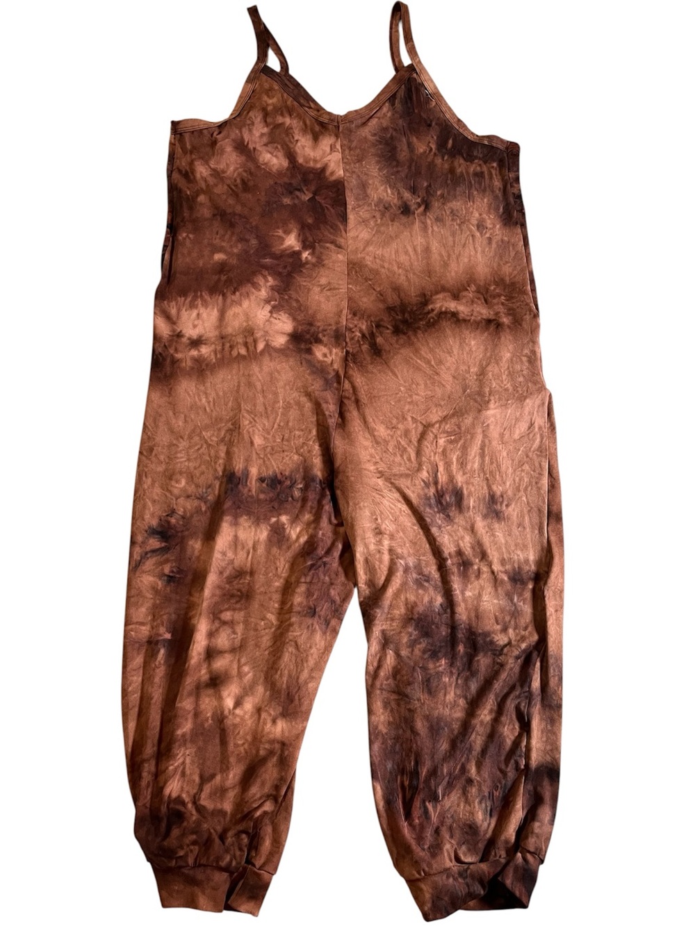 New EMERY ROSE JUMPER ROMPER Brown Tie-Dye Sleeveless Jumpsuit
XL
